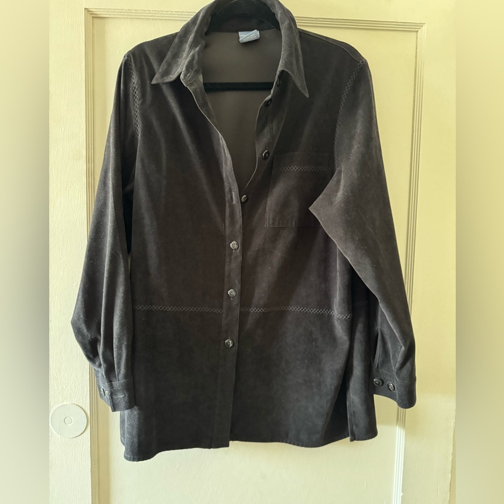 Vintage suede Western button up size m (oversized)